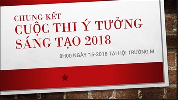 Chung kết Cuộc thi ý tưởng sáng tạo EPU - 2018