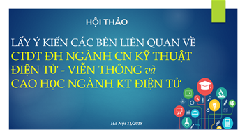 Thông báo Hội thảo về CTDT của khoa ĐTVT