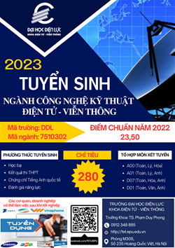 Thông báo tuyển sinh Đại học chính quy 2023